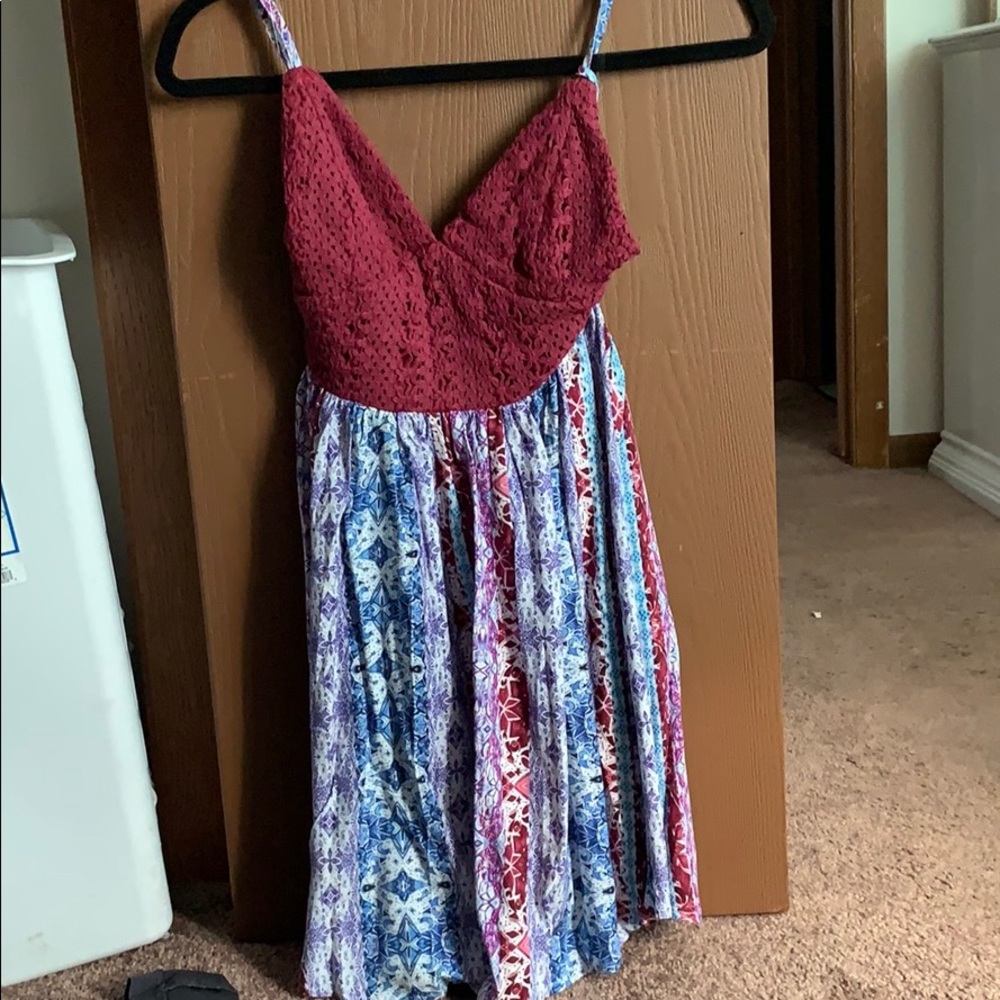 🍁 Earthbound burgundy and purple dress